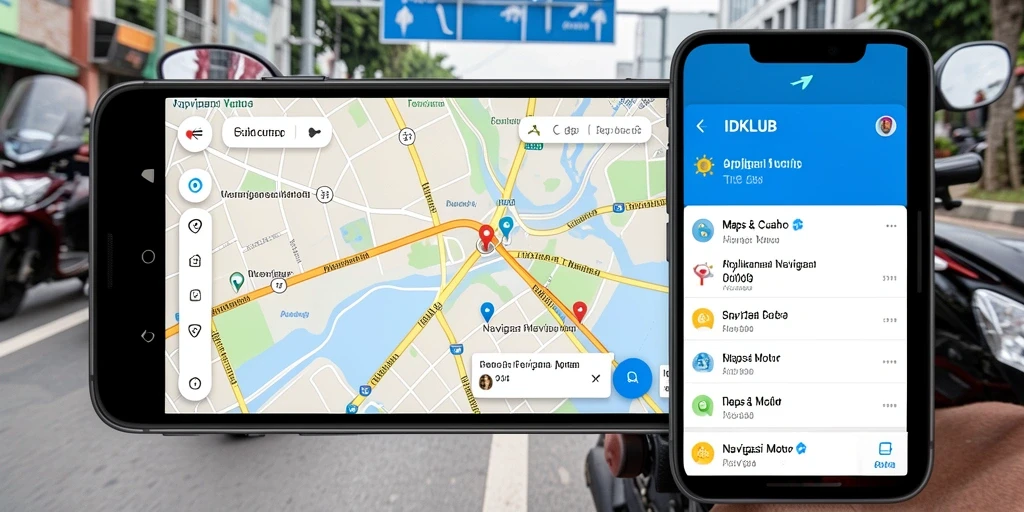 Tampilan antarmuka IDKLUB dengan navigasi motor yang jelas dan intuitif.