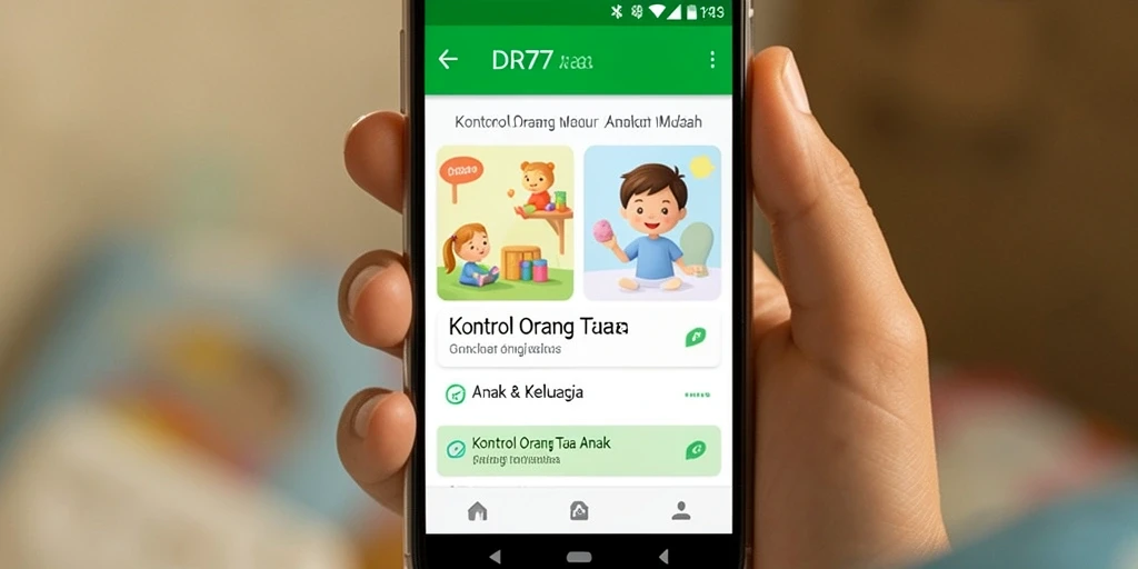 Tampilan antarmuka IDR77 yang ramah pengguna untuk kontrol orang tua.
