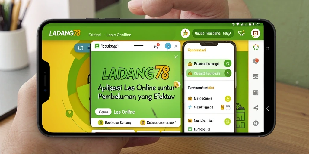 Tampilan antarmuka aplikasi Les Online yang modern dan interaktif.