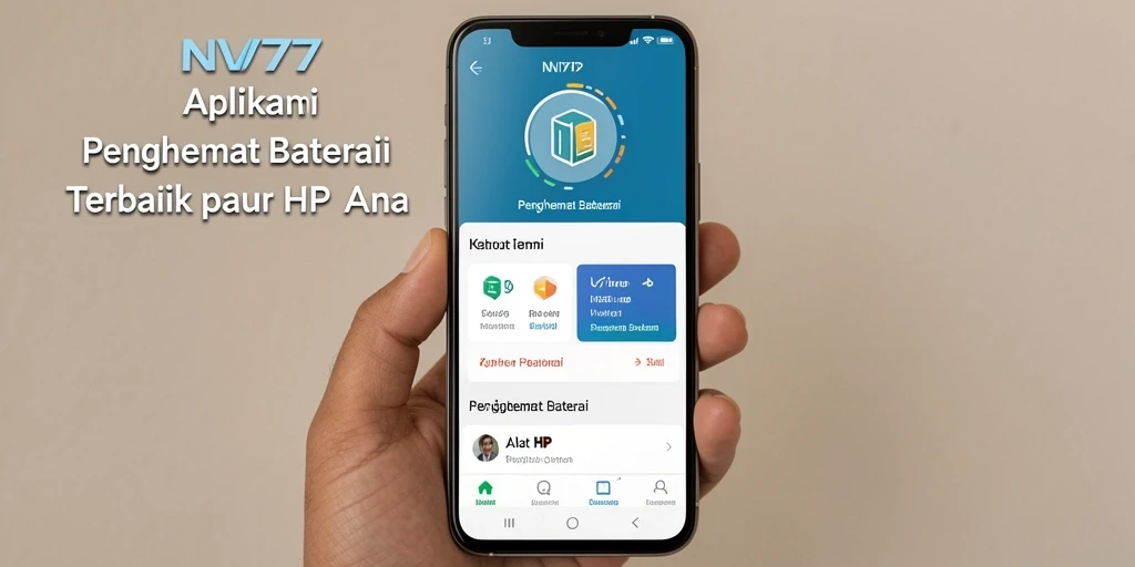 Tampilan antarmuka NV77 untuk penghemat baterai yang efisien.