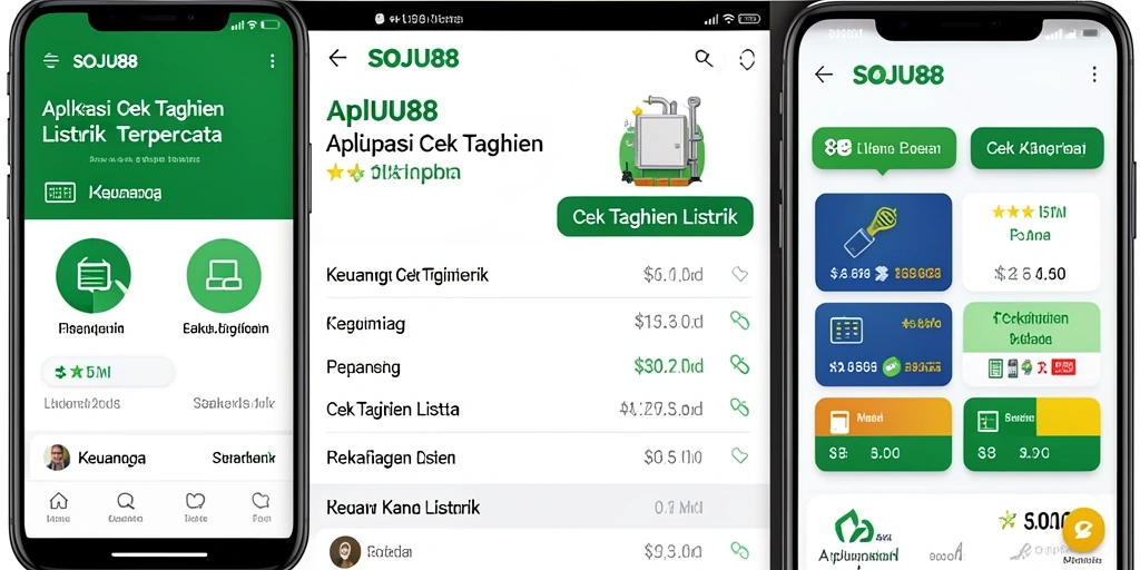 Antarmuka SOJU88 menampilkan fitur cek tagihan listrik yang sederhana dan efisien.
