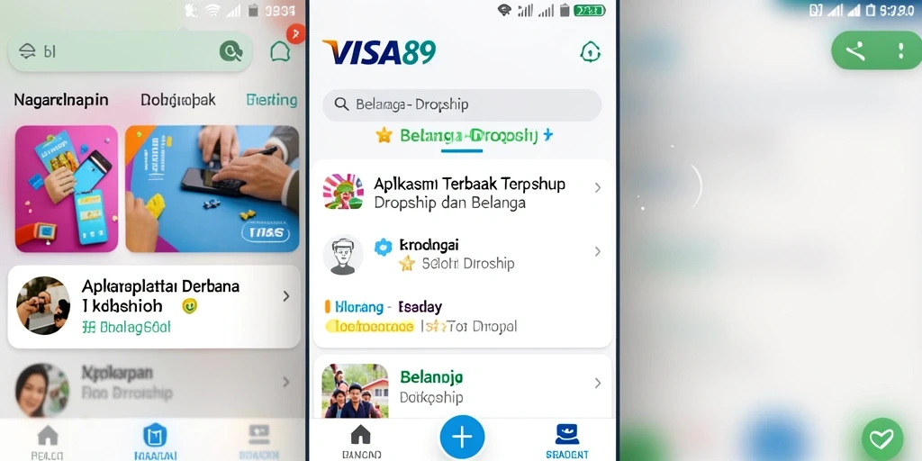 Tampilan antarmuka aplikasi dropship VISA89 yang modern dan intuitif.